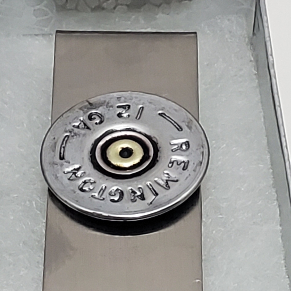 Men's bullet 12 gauge money clip
